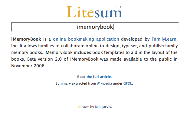 screenshot of litesum